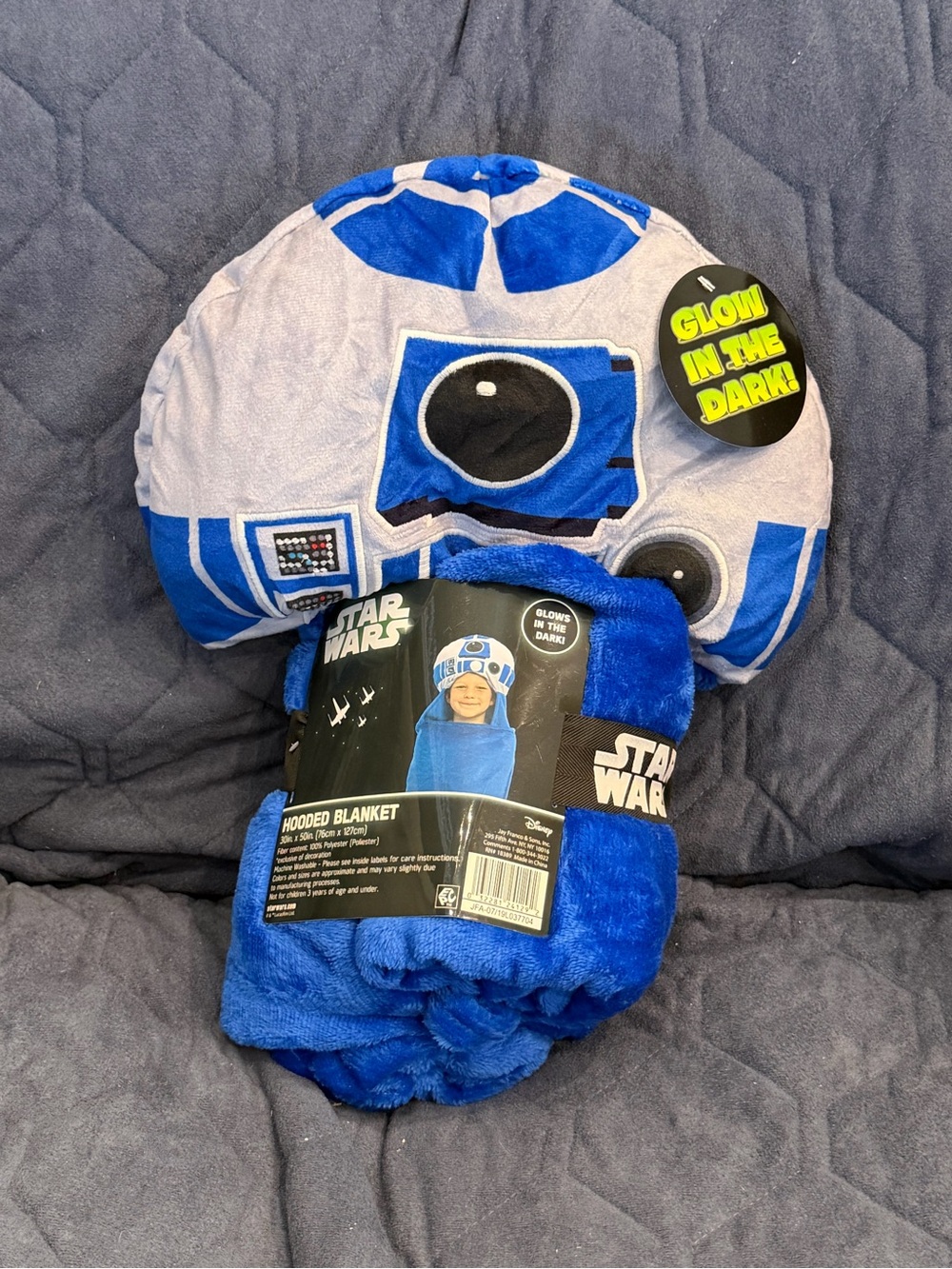 Star Wars R2-D2 Hooded Throw Blanket - Blue & White